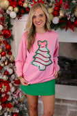 PREORDER- Foil Bow Christmas Treat Luxe Pullover - Jess Lea Boutique