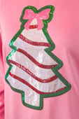 PREORDER- Foil Bow Christmas Treat Luxe Pullover - Jess Lea Boutique