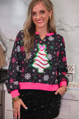 Foil Bow Christmas Treat Snowflake Pullover - Jess Lea Boutique