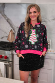 Foil Bow Christmas Treat Snowflake Pullover - Jess Lea Boutique