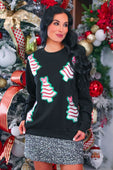 Foil Bow Christmas Treats Luxe Pullover - Jess Lea Boutique