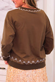 Foil Gingerbread House Pullover - Jess Lea Boutique