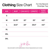For The Record Pinstripe Top - Jess Lea Boutique