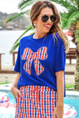 Gingham Glory Bow Luxe Tee - Jess Lea Boutique