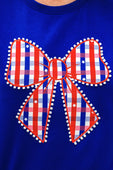 Gingham Glory Bow Luxe Tee - Jess Lea Boutique