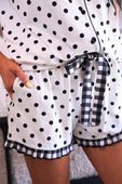 Gingham Polka Dot Ruffle Pajama Set - Jess Lea Boutique