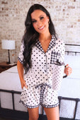 Gingham Polka Dot Ruffle Pajama Set - Jess Lea Boutique