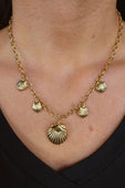 Golden Seashell Charm Necklace - Jess Lea Boutique