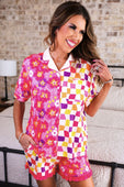 Groovy Garden Ruffle Pajama Set - Jess Lea Boutique