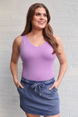Haven V-Neck Bodysuit- Lavender - Jess Lea Boutique