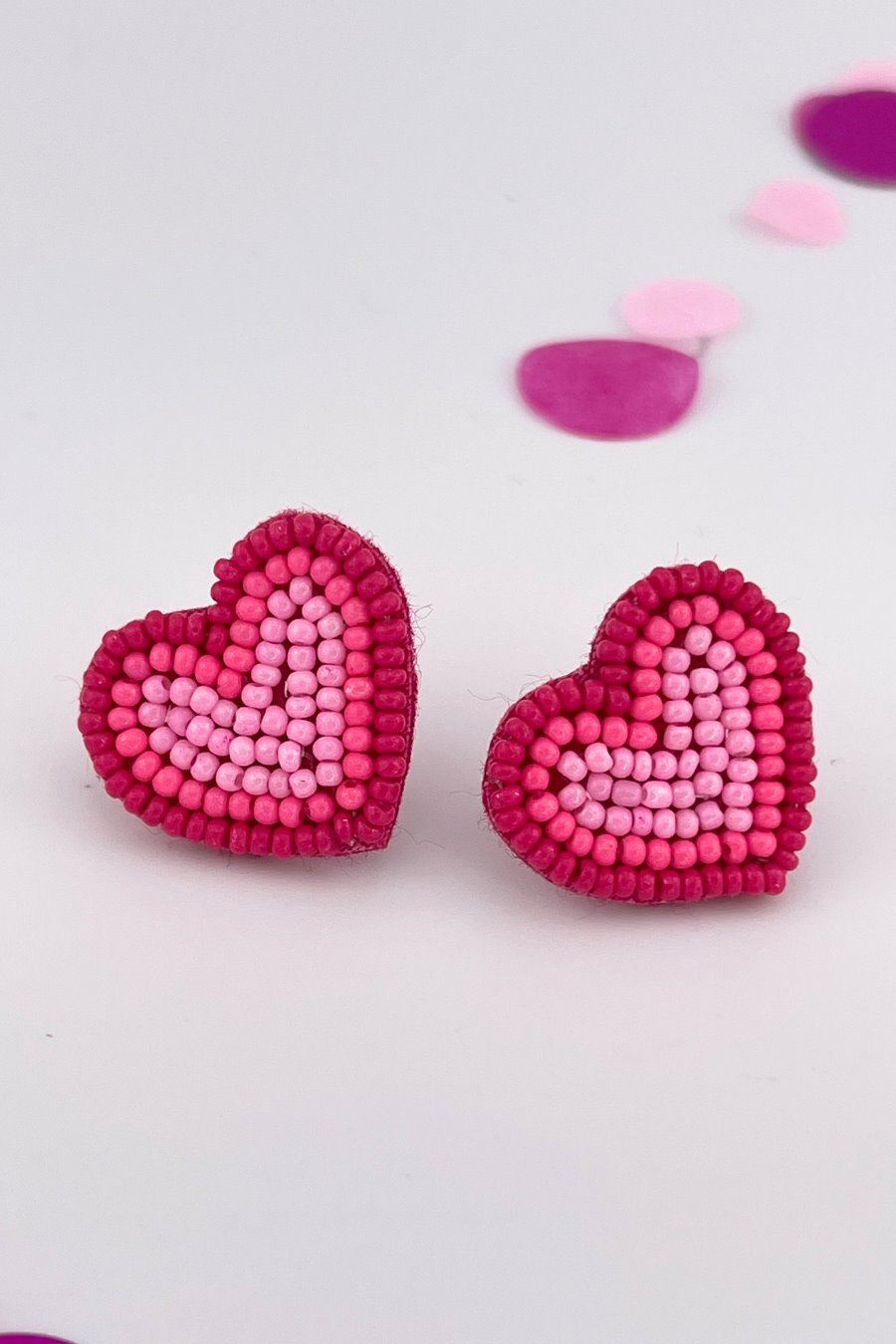 Heart To Heart Beaded Earrings
