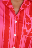Heartfelt Stripes Ruffle Pajama Set - Jess Lea Boutique