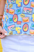 Heatwave Ribbed Tank- Citrus Escape - Jess Lea Boutique