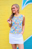 Heatwave Ribbed Tank- Citrus Escape - Jess Lea Boutique