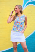 Heatwave Ribbed Tank- Citrus Escape - Jess Lea Boutique