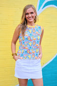 Heatwave Ribbed Tank- Citrus Escape - Jess Lea Boutique