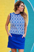 Heatwave Ribbed Tank- Palm Dreams - Jess Lea Boutique