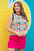 Heatwave Ribbed Tank- Tropic Pop - Jess Lea Boutique