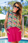 Heatwave Ribbed Tank- Tropic Pop - Jess Lea Boutique