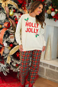 Holly Jolly Holiday Luxe Pullover - Jess Lea Boutique