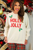 Holly Jolly Holiday Luxe Pullover - Jess Lea Boutique
