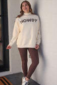 Howdy Mock Neck Pullover - Jess Lea Boutique