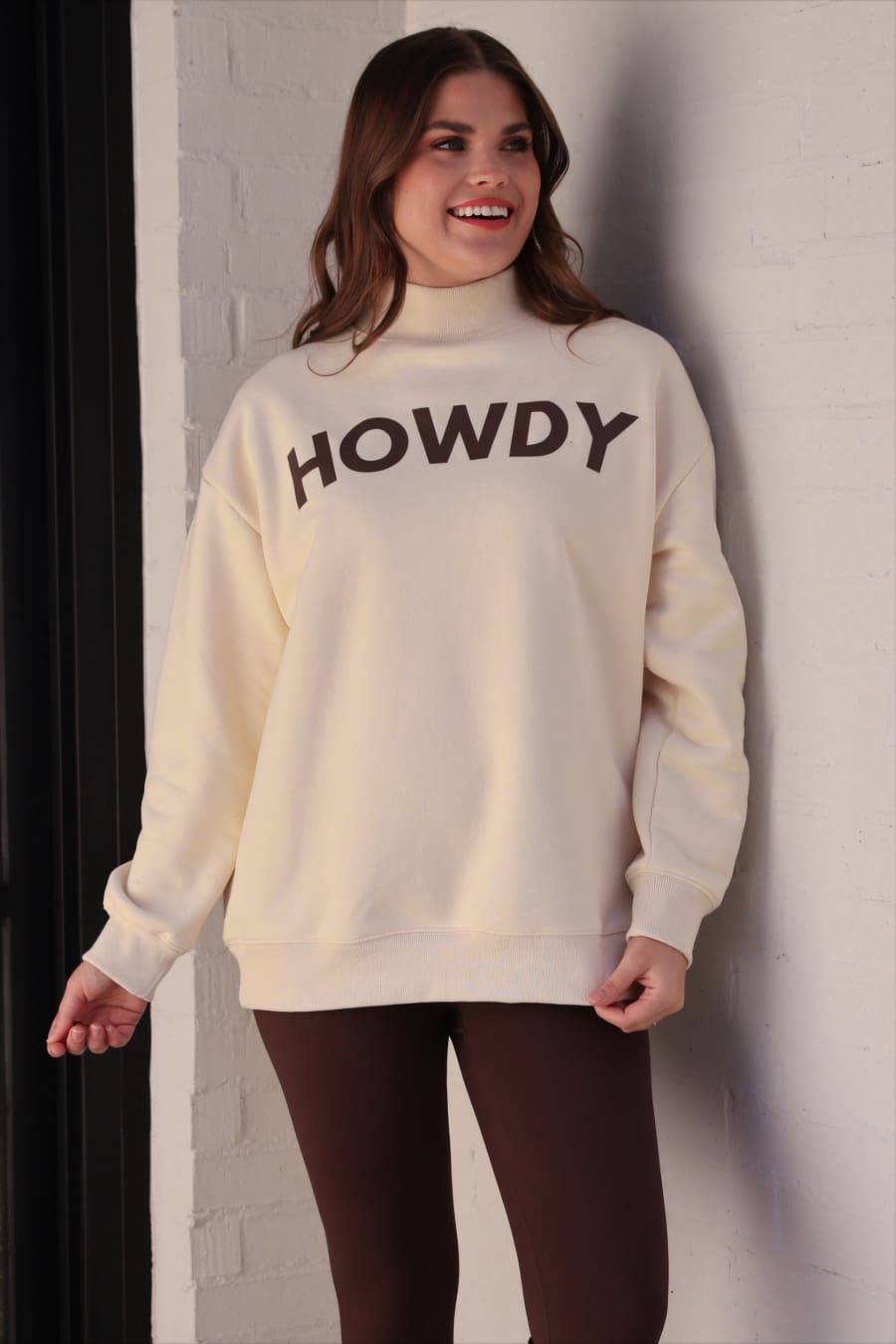 Howdy Mock Neck Pullover - Jess Lea Boutique