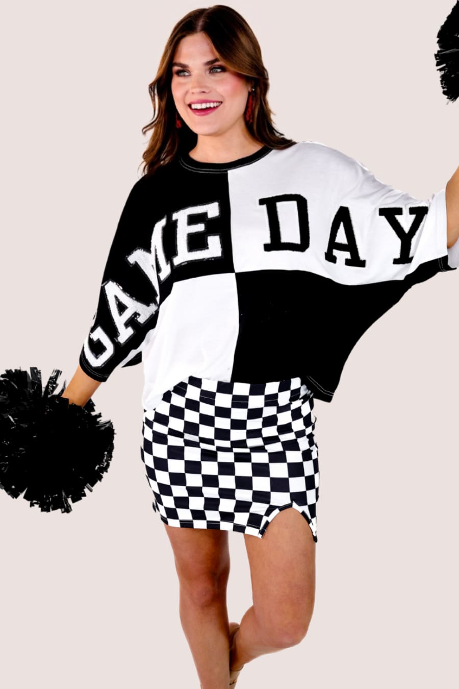 Huddle Up Color Block Top- Black - Jess Lea Boutique