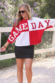 Huddle Up Color Block Top- Red - Jess Lea Boutique
