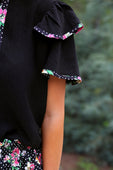 Ava Flutter Sleeve Blouse- Daisy Polka Dot