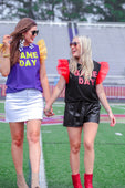 PREORDER-It's Game Day Sequin Patch Top - Jess Lea Boutique