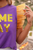 It's Game Day Sequin Patch Top - Jess Lea Boutique