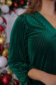 PREORDER- Ivy Velvet Textured Top- Green - Jess Lea Boutique