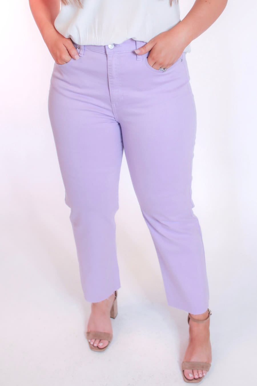 Jade Cropped Color Jeans