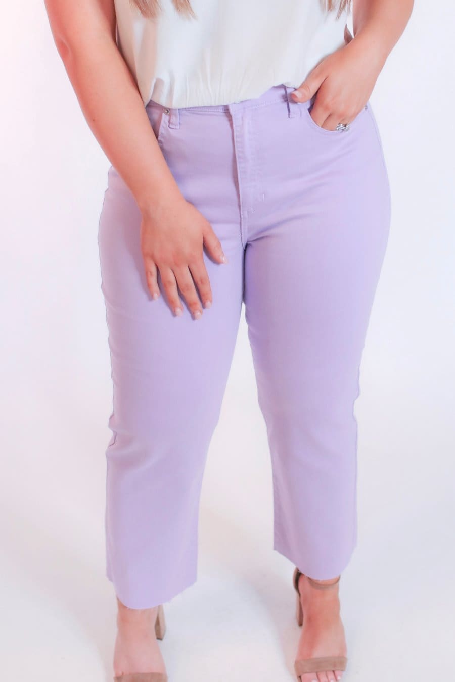 Jade Cropped Color Jeans