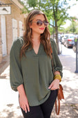 Jamie Balloon Sleeve Top - Jess Lea Boutique
