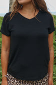 Jess Lea Basic Tee- Black - Jess Lea Boutique