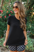 Jess Lea Basic Tee- Black - Jess Lea Boutique