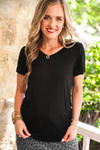 Jess Lea Basic Tee- Black - Jess Lea Boutique