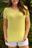 Jess Lea Basic Tee- Butter Yellow - Jess Lea Boutique