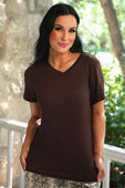 Jess Lea Basic Tee- Chocolate - Jess Lea Boutique