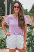 Jess Lea Basic Tee- Lavender - Jess Lea Boutique