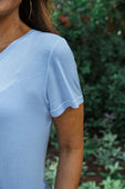 Jess Lea Basic Tee- Light Blue - Jess Lea Boutique