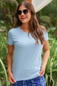 Jess Lea Basic Tee- Light Blue - Jess Lea Boutique