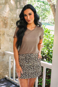 Jess Lea Basic Tee- Mocha - Jess Lea Boutique
