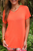 Jess Lea Basic Tee- Orange - Jess Lea Boutique