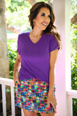 Jess Lea Basic Tee- Purple - Jess Lea Boutique