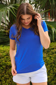Jess Lea Basic Tee- Royal Blue - Jess Lea Boutique