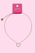 Jessica Signature Heart Pendant Necklace- Gold - Jess Lea Boutique