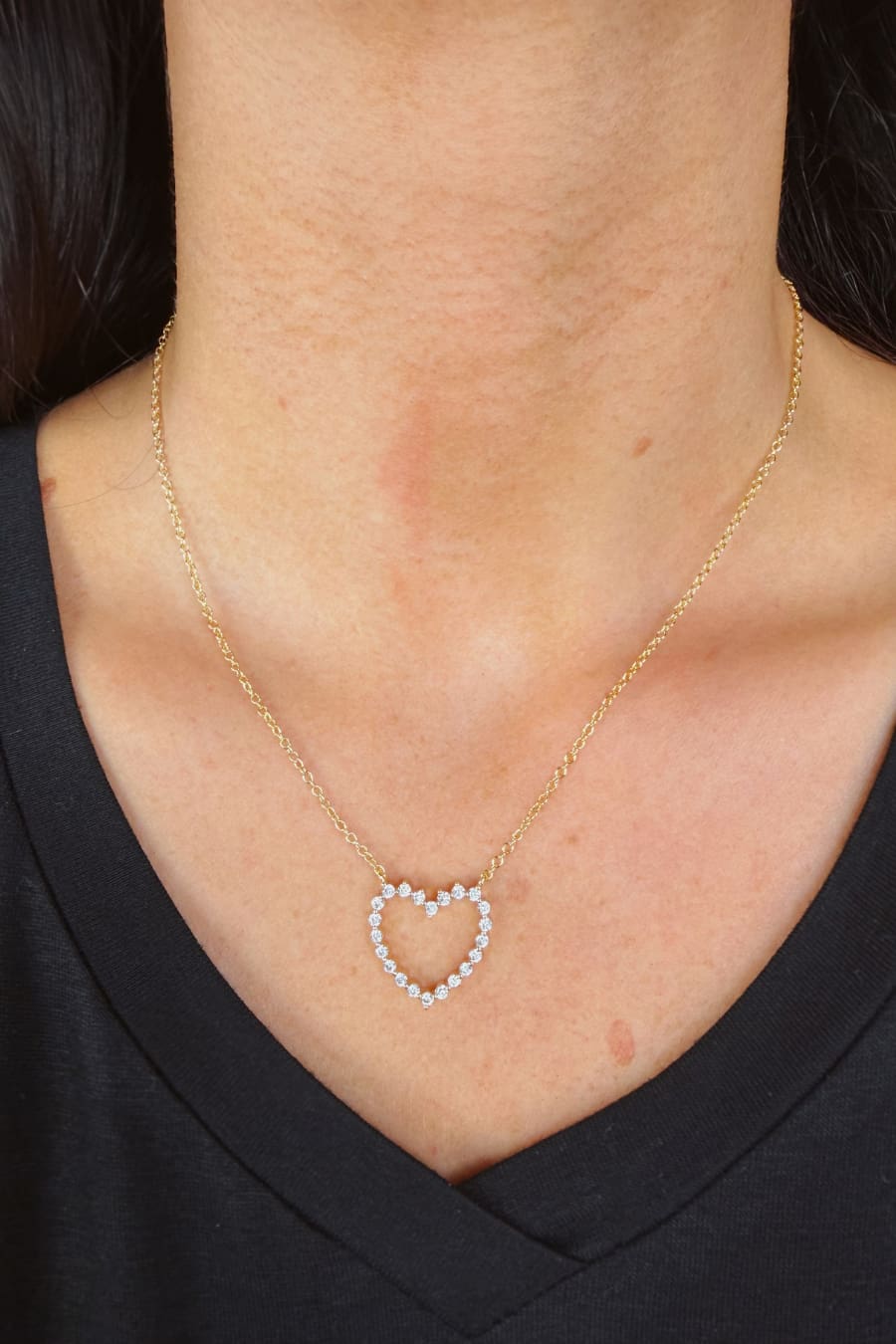 Jessica Signature Heart Pendant Necklace- Gold - Jess Lea Boutique